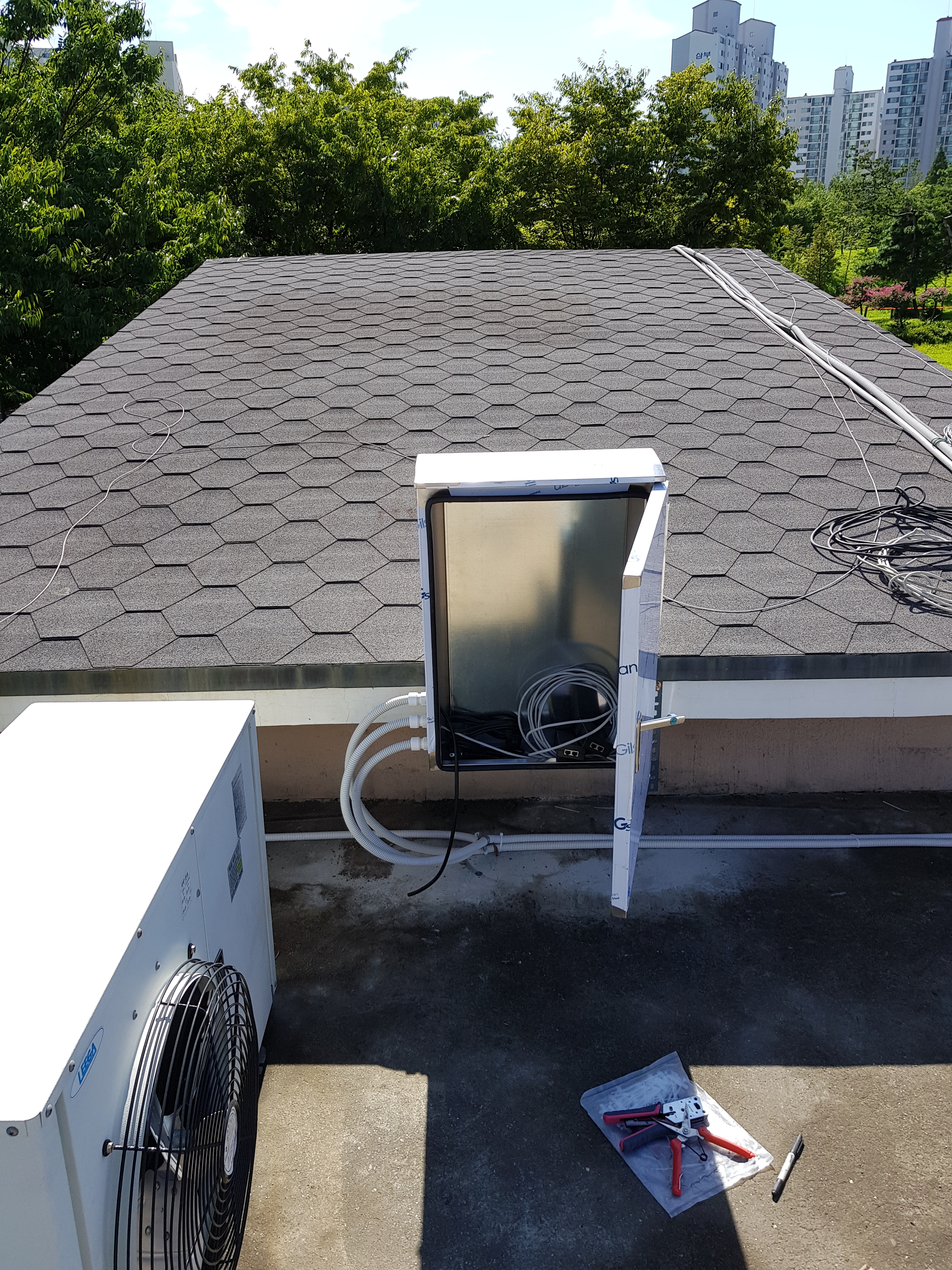 옥외 단자 설치